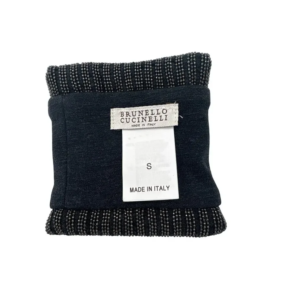 Women’s Brunello Cucinelli Small Black & Gray Beaded Wrist Cuffs